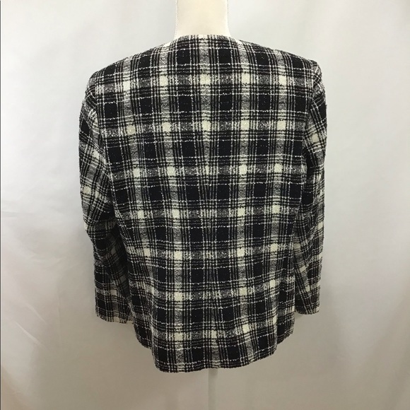 Preston & York Black Plaid Wool Blend Blazer - Picture 2 of 7